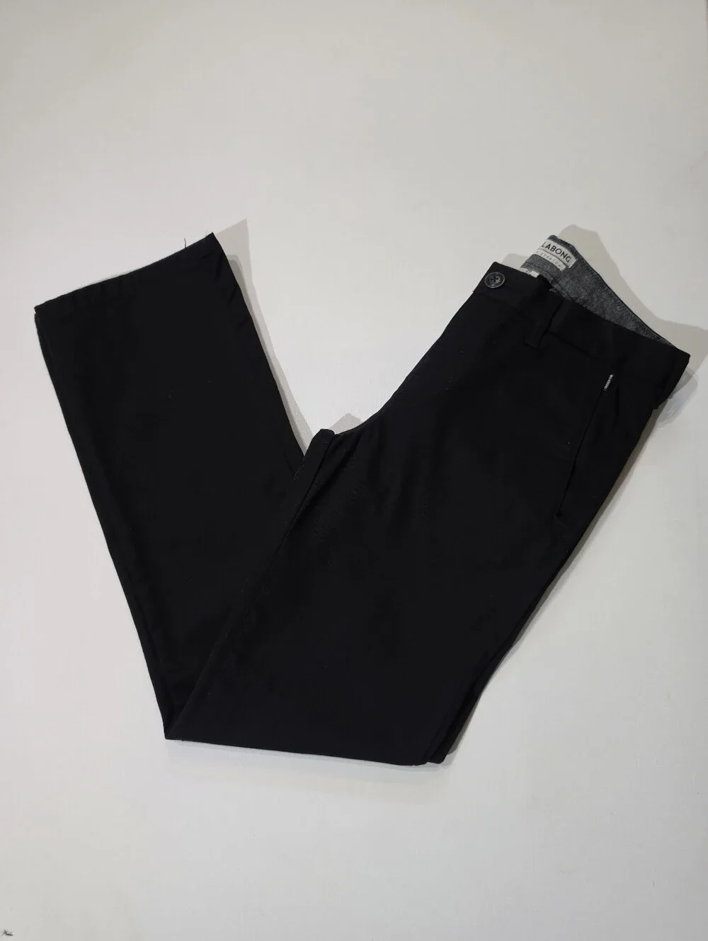 Billabong Carter Chino Stretch Pants Womens 29 Black Low Rise Minimalist